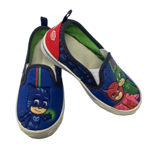 Boys/Girls Canvas Slip On Sneakers from PJ Masks - Size 10 - Picture 1 of 7